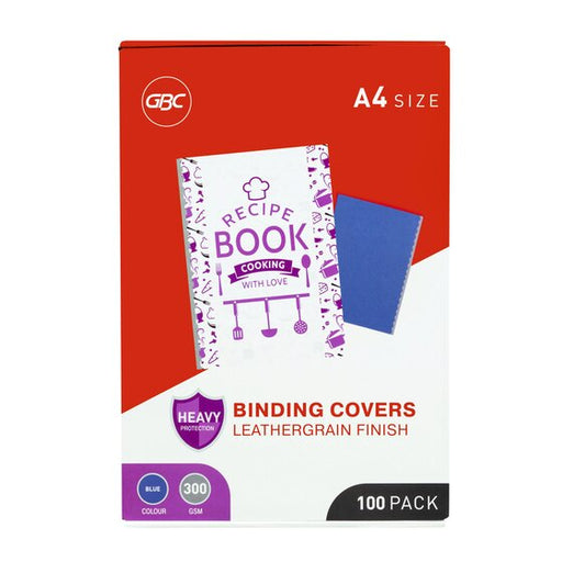 Gbc Binding Cover A4 L/GRAIN Blue Pack 100