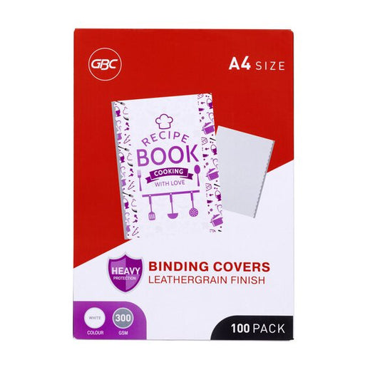 Gbc Binding Cover A4 L/GRAIN White Pack 100