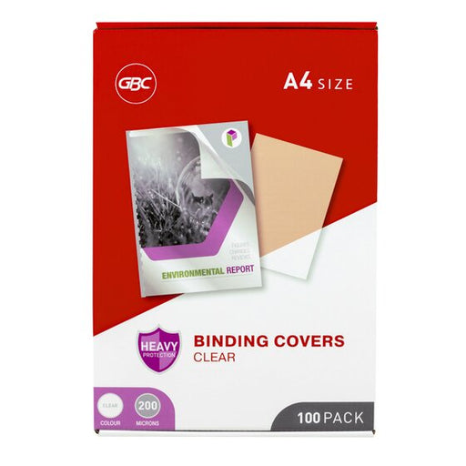 Gbc Binding Cover A4 200 Micron Clear Pack 100