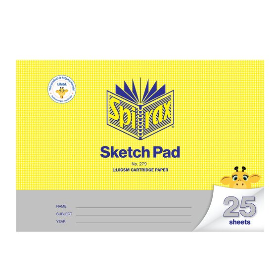 Spirax Sketch Pad A4 25 Leaf Cartridge