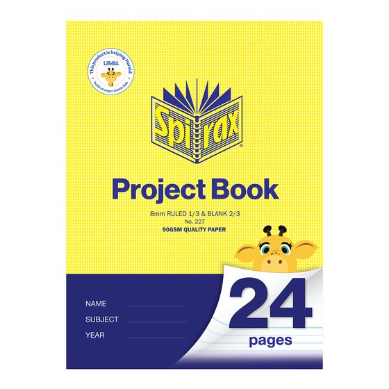 Spirax Project Book 335X240MM 24PG 8MM
