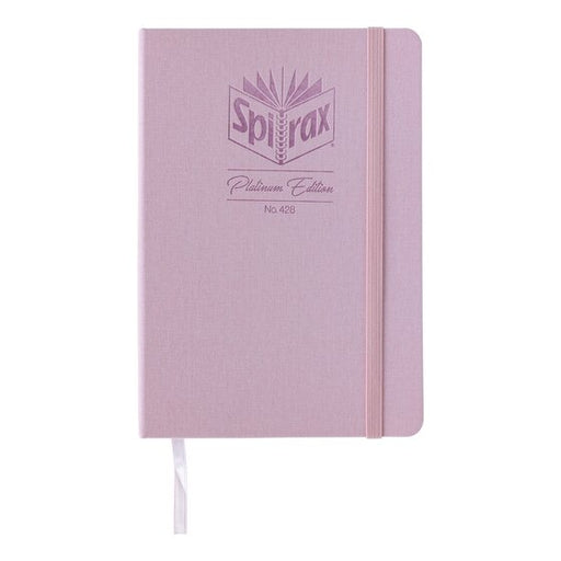 Spirax Platinum A5 Linen-look Journal Flamingo