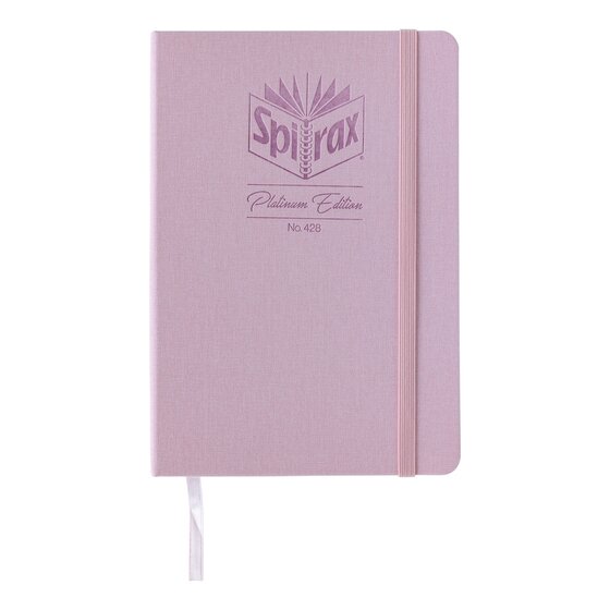Spirax Platinum A5 Linen-look Journal Flamingo