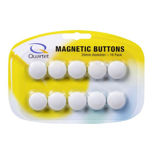 Quartet Magnet Buttons 20MM White PK10