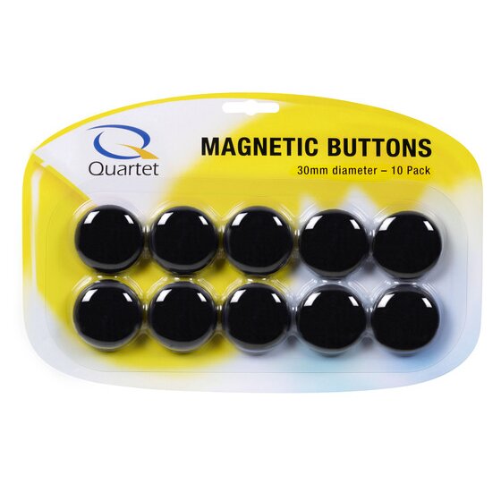 Quartet Magnet Buttons 30MM Black PK10
