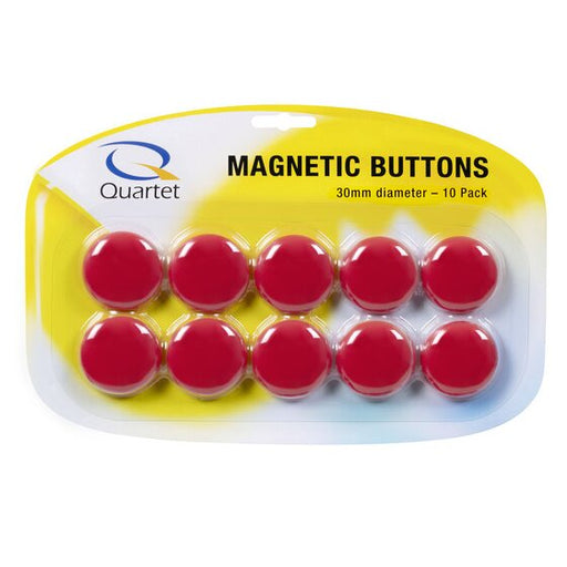 Quartet Magnet Buttons 30MM Red PK10