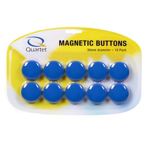 Quartet Magnet Buttons 30MM Blue PK10
