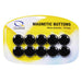 Quartet Magnet Buttons 40MM Black PK10
