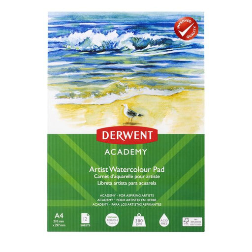 Derwent Academy Watercolour Pad A4 Portrait 12 Sheet