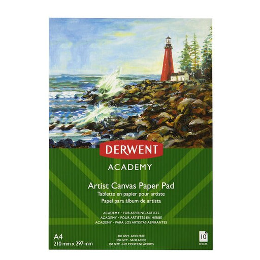 Derwent Academy Canvas Pad 300GSM A4 Portrait 10 Sheet