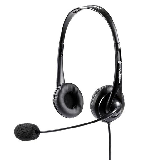 Kensington Stereo USB Headphones Mic and Black