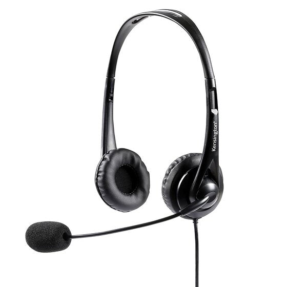 Kensington Stereo USB Headphones Mic and Black