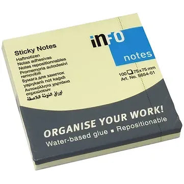 Sticky Notes Repositionable Notes 75 x 75 mm - Made in Europe