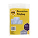 Marbig Resealable Polybags 155MMX180MM PK50