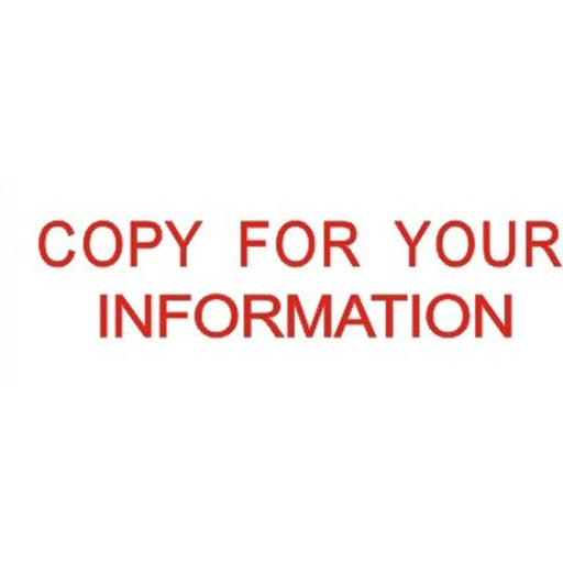 Deskmate Pre-inked Office Stamp Copy for Your Information Red