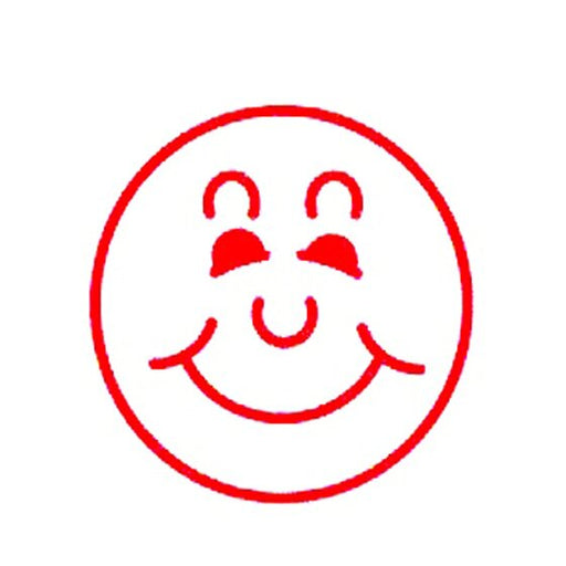Deskmate Pre-inked Merit Stamp Smile Face Red