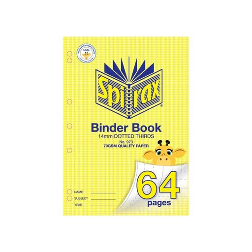 Spirax 973 Binder Book A4 64PG 14MM Dotted Thirds