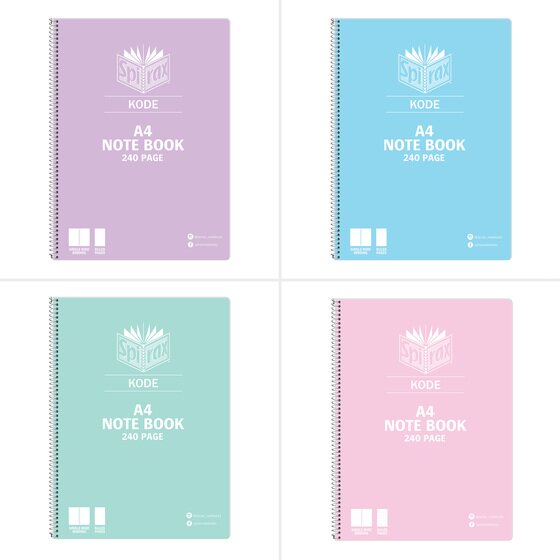 Spirax Kode A4 240PAGE Metallic