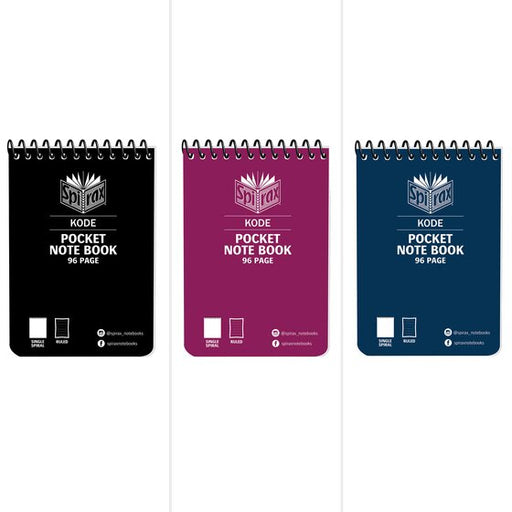 Spirax Kode 955 77X112 Pocket Notebook 96PAGE PK5