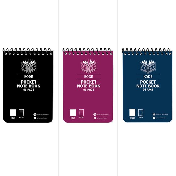 Spirax Kode 955 77X112 Pocket Notebook 96PAGE PK5