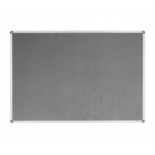 Visionchart Corporate Felt Pinboard Standard Frame 1800 x 900mm Grey VF1890L