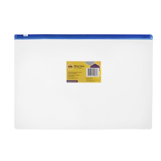 Marbig Clear Case A4 335 X 245MM Blue