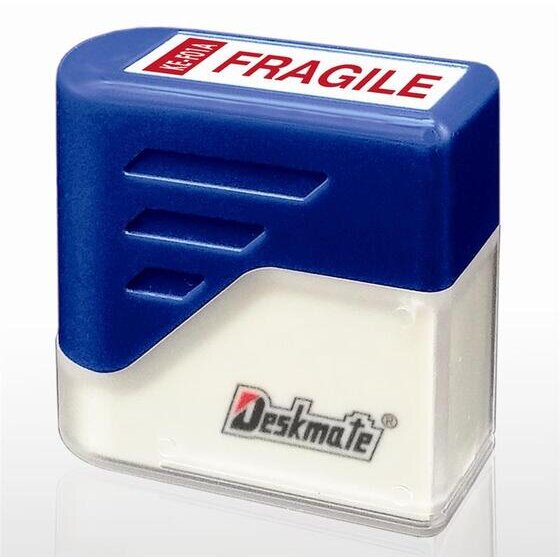 Deskmate Preink Officestamp Fragile Red