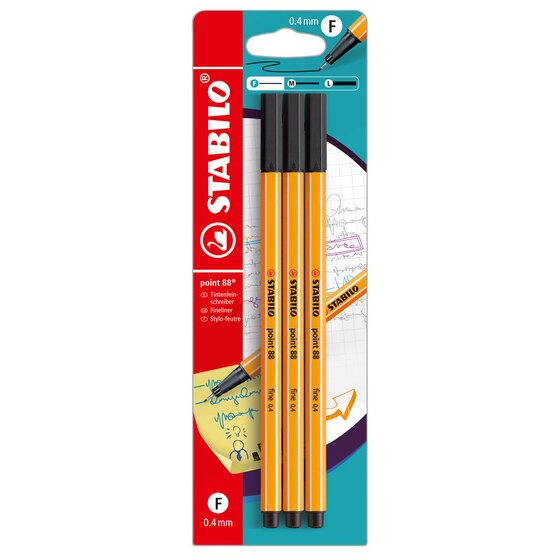 Stabilo Point 88 Fineliner Black Card 3
