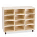 Creative Kids 12 Bay Storage Trolley 1180 x 450 x 860mm White Oak