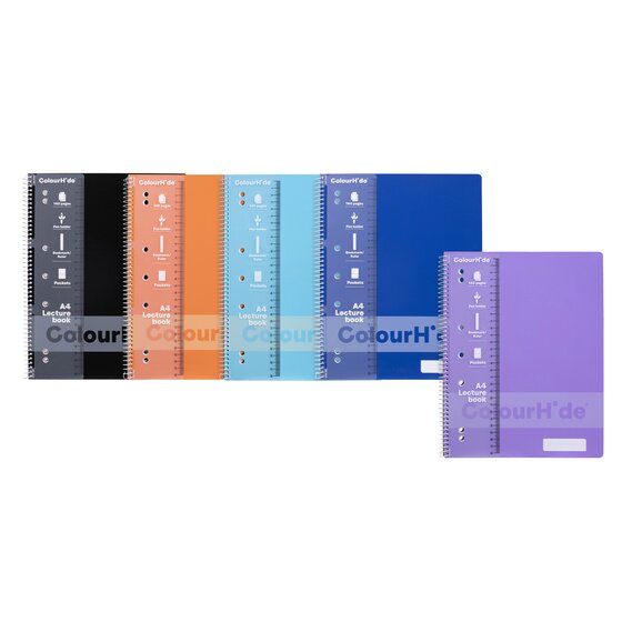 Colourhide Lecture Book A4 140PG Astd