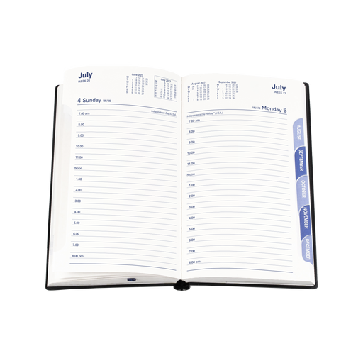 2027 Calendar Year Diary/Planner - 12 Month Octavo Day to Page w Monthly Tabs - PVC Cover - Collins