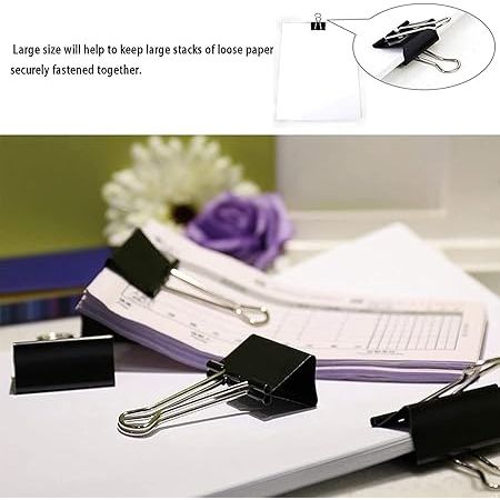 BIBBULMUN FOLDBACK CLIPS 51mm Pack of 12