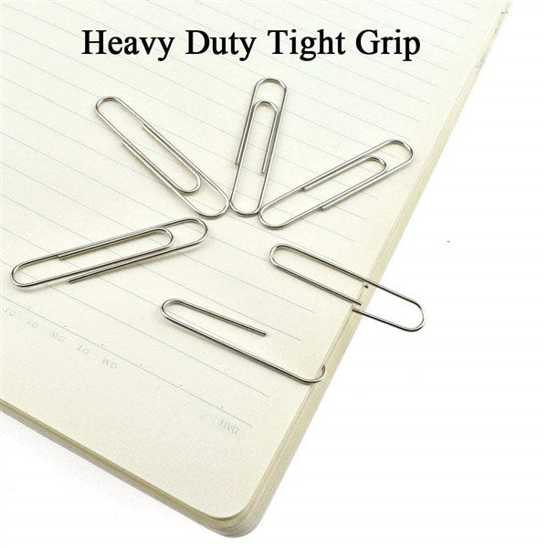 Premier Stationery 50mm Stainless Steel Paper Clips – Value Pack of 1000 (10 x Pk/ 100)