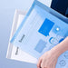 Light Blue Document Wallets A4 Size with Button Closure – Pack of 10