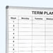 Visionchart Whiteboard Planner School 1 Term 1200 x 900mm VDT100