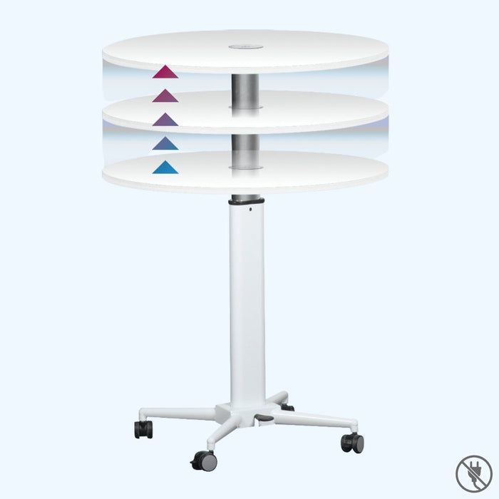 Visionchart Height Adjustable Breakroom Table 800 x 688-1058mm White BRT800