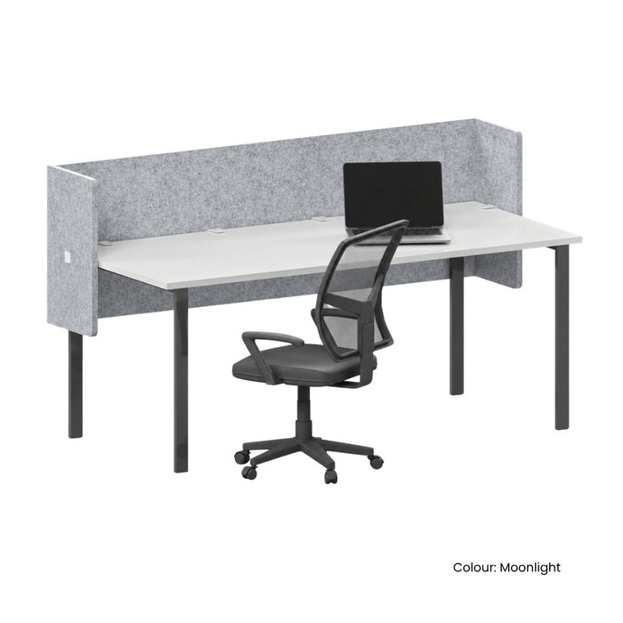 SANA Serenity Desk Screen 12mm Above and Below 1500 x 800+300+300mm