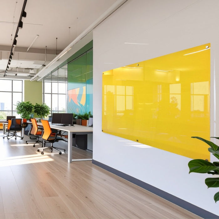 Visionchart Starphire Magnetic Glassboard 1500 x 1200mm Custom Colour