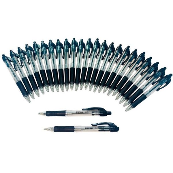Premier Retractable Ballpoint Pen – Black Ink – 1.0 mm Tip – Pack of 25 Pens