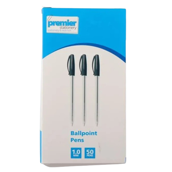 Premier Ballpoint Pens Black – 1.0mm Tip