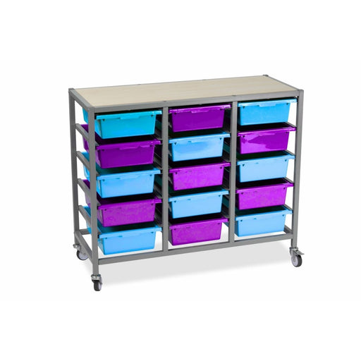 Creative Kids Mobile Storage Trolley Frame 1100 x 440 x 920mm Grey EMTTT