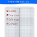 12 Pack Reusable Write-and-Wipe Double Sided Whiteboards with 1cm Grid on one side and blank on the other, Dimensions: 31 cm x 23 cm