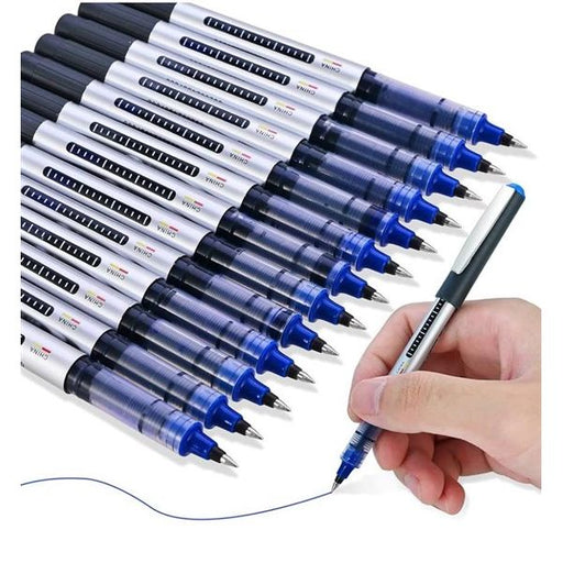 Eyeye Roller Ball Pen Blue 0.5mm – Smooth Writing Liquid Ink Pen (Pack of 12)