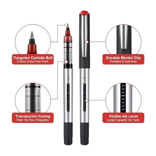 Eyeye Roller Ball Pen Red 0.5mm – Pack of 12