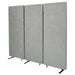 Visionchart ZIP Acoustic Screen Room Divider 3 Panels 1650 x 1830mm Silver