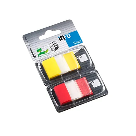 Flags Colour Tip Yellow & Red, 2x 50 Sheets- Made in Germany –Premium Quality