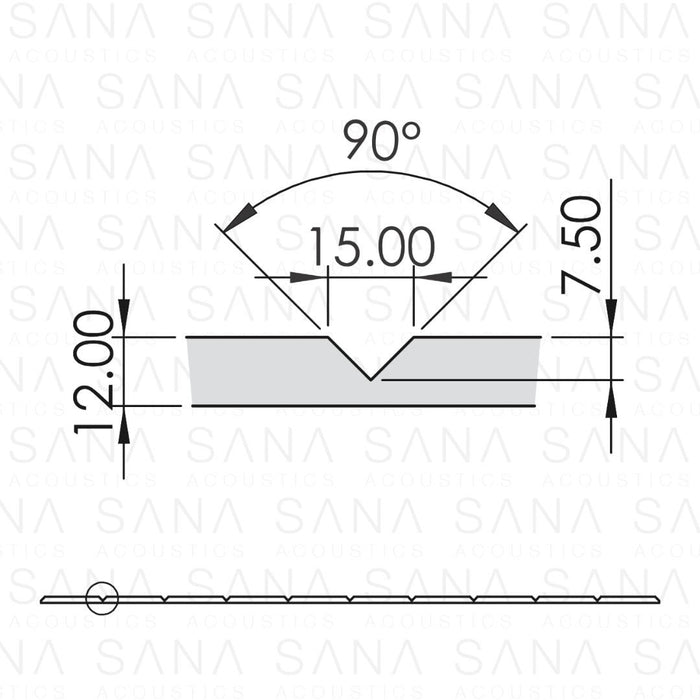 SANA Linea Acoustic Panel 12mm 2600 x 1200mm Mushroom 51