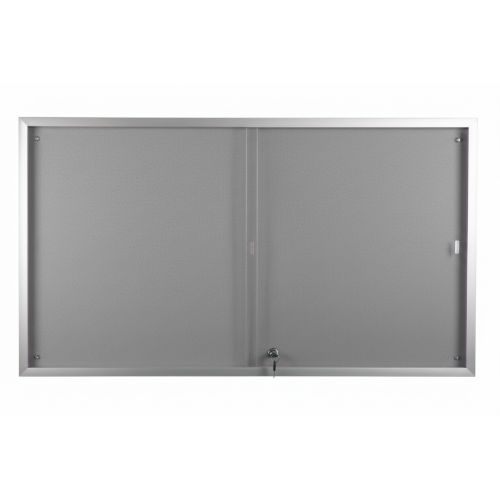 Visionchart BeNoticed Sliding Door Notice Case Felt Pinboard 1800 x 1200mm SGCF4