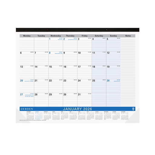 Collins Desktop Planner 2026 Month to View Desk Pad Planner (Tabletop)