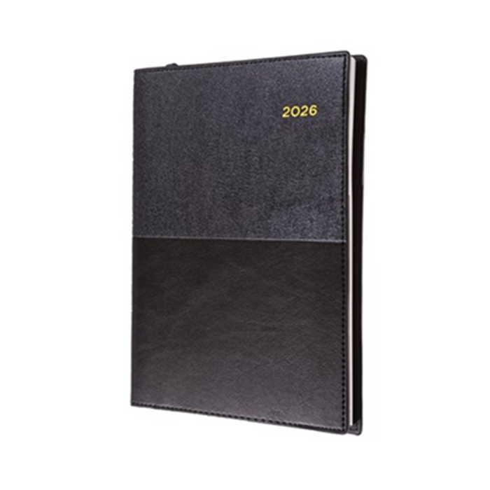 Collins Vanessa 2026 Diary / Planner A4 2 Days to a Page - Black